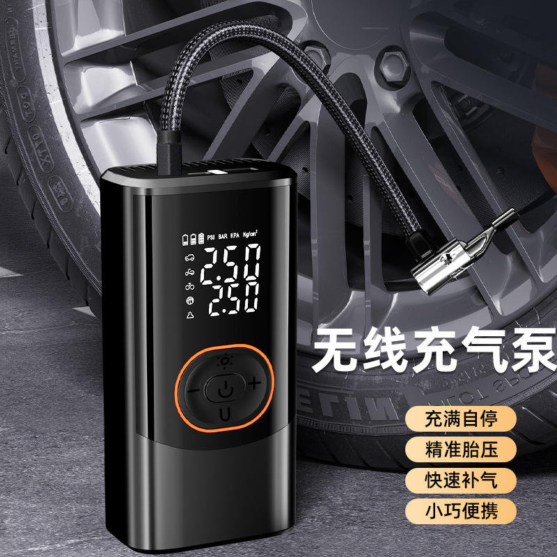 Digital Tire Pressure Gauge Rechargeable - Pompe à air portable sans fil