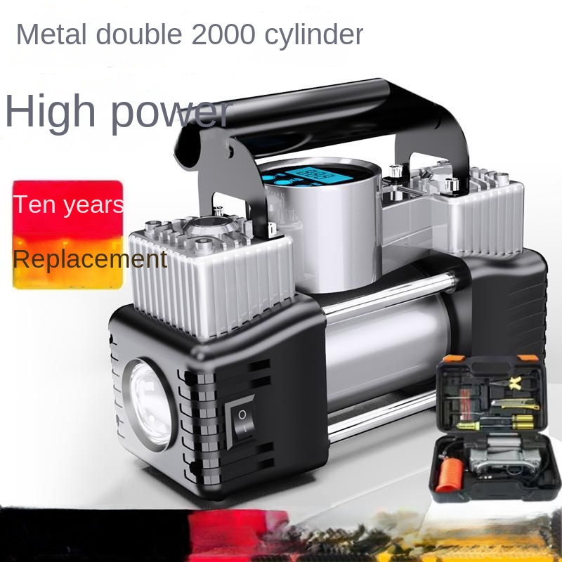 Tire Inflator Dual Cylinder - Pompe à air portable haute puissance