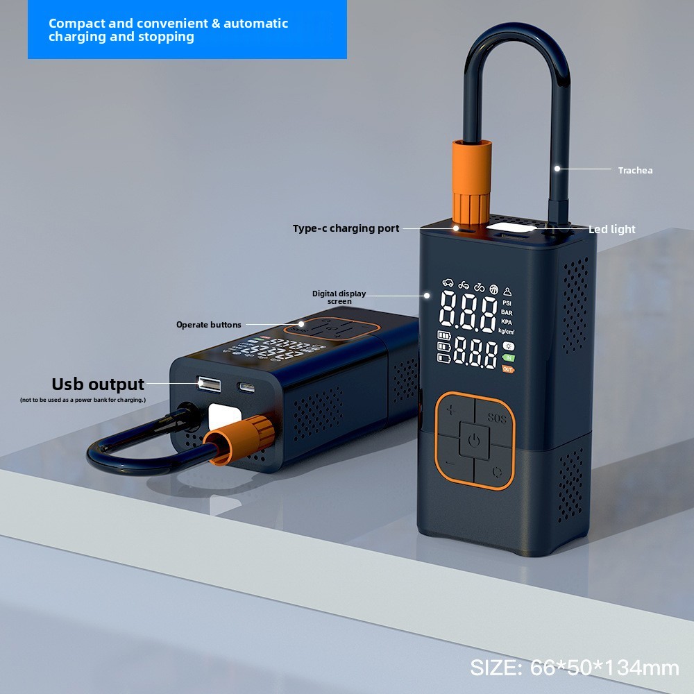 Portable Air Compressor 12V Digital - Mini compresseur d'air électrique portable avec