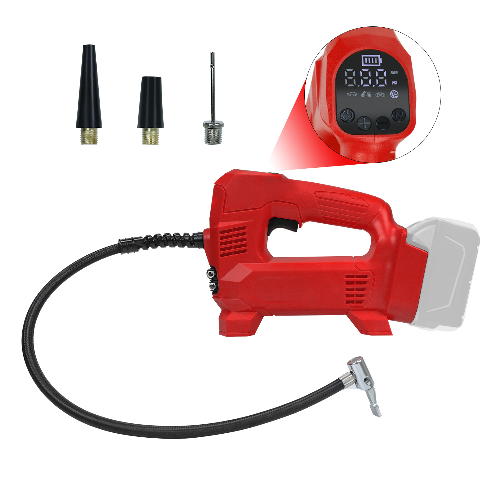 Cordless Tire Inflator 150Psi - Compresseur d'air portable sans fil avec