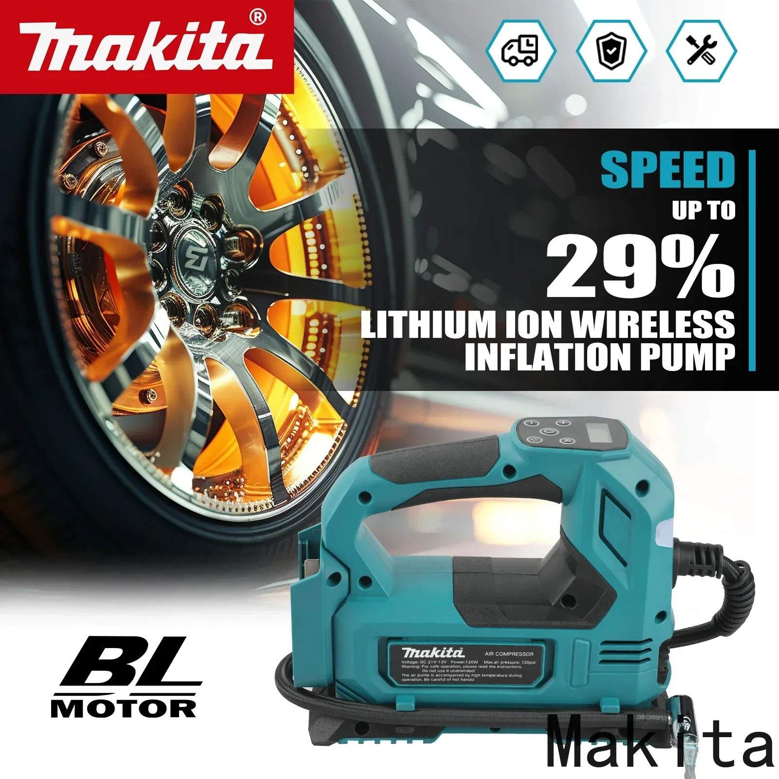 Cordless Tire Inflator 150Psi - Makita DYS59 – gonfleur automatique sans