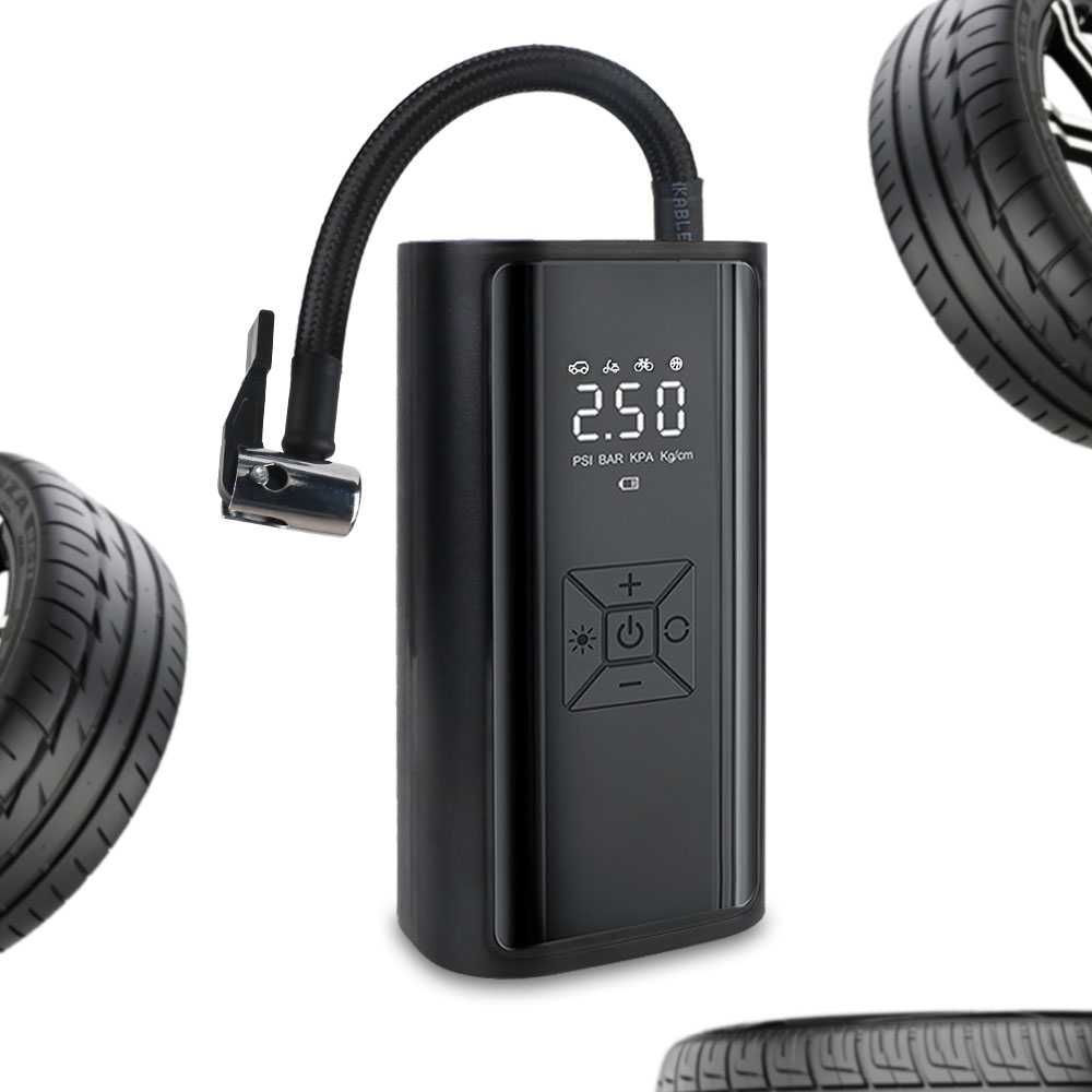 Digital Tire Pressure Gauge Rechargeable - Compresseur d'air portable sans fil avec