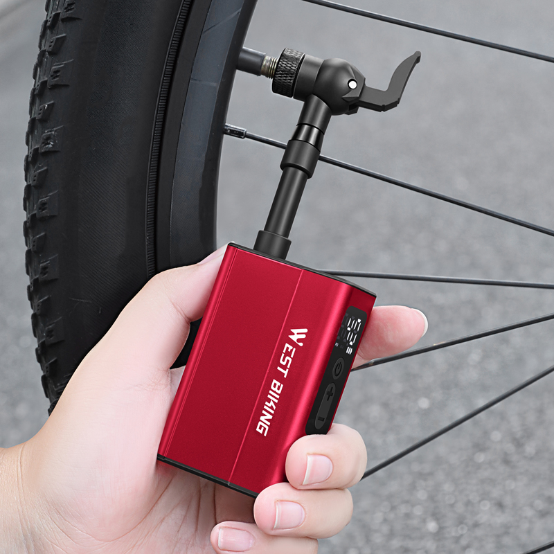 Pompe électrique pour vélo WES - Tire Inflator With Pressure Gauge Auto Stop avis et prix
