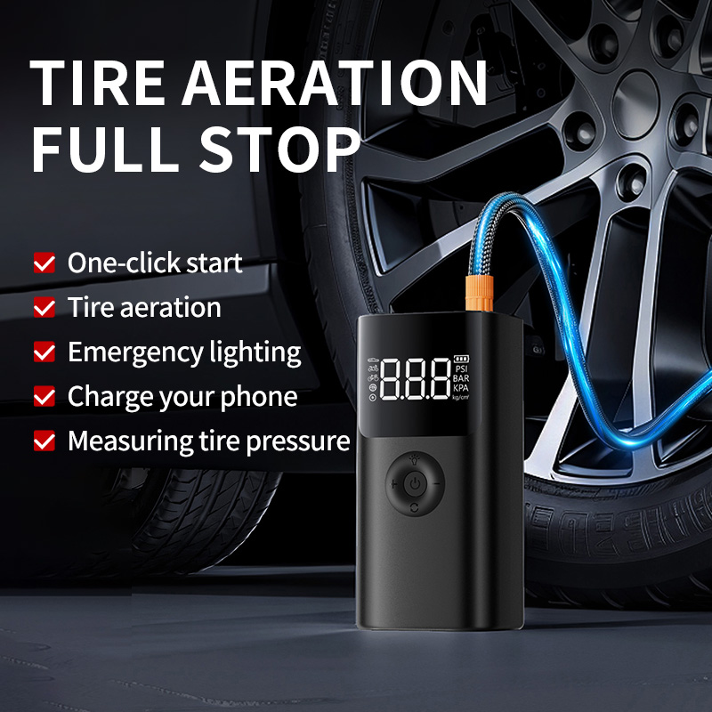 Compresseur d'air multifonctio - Portable Air Compressor Jump Starter Combo avis et prix