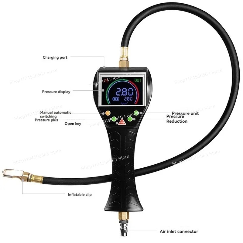 Gonfleur de pneus automatique  - Tire Inflator With Pressure Gauge Auto Stop avis et prix