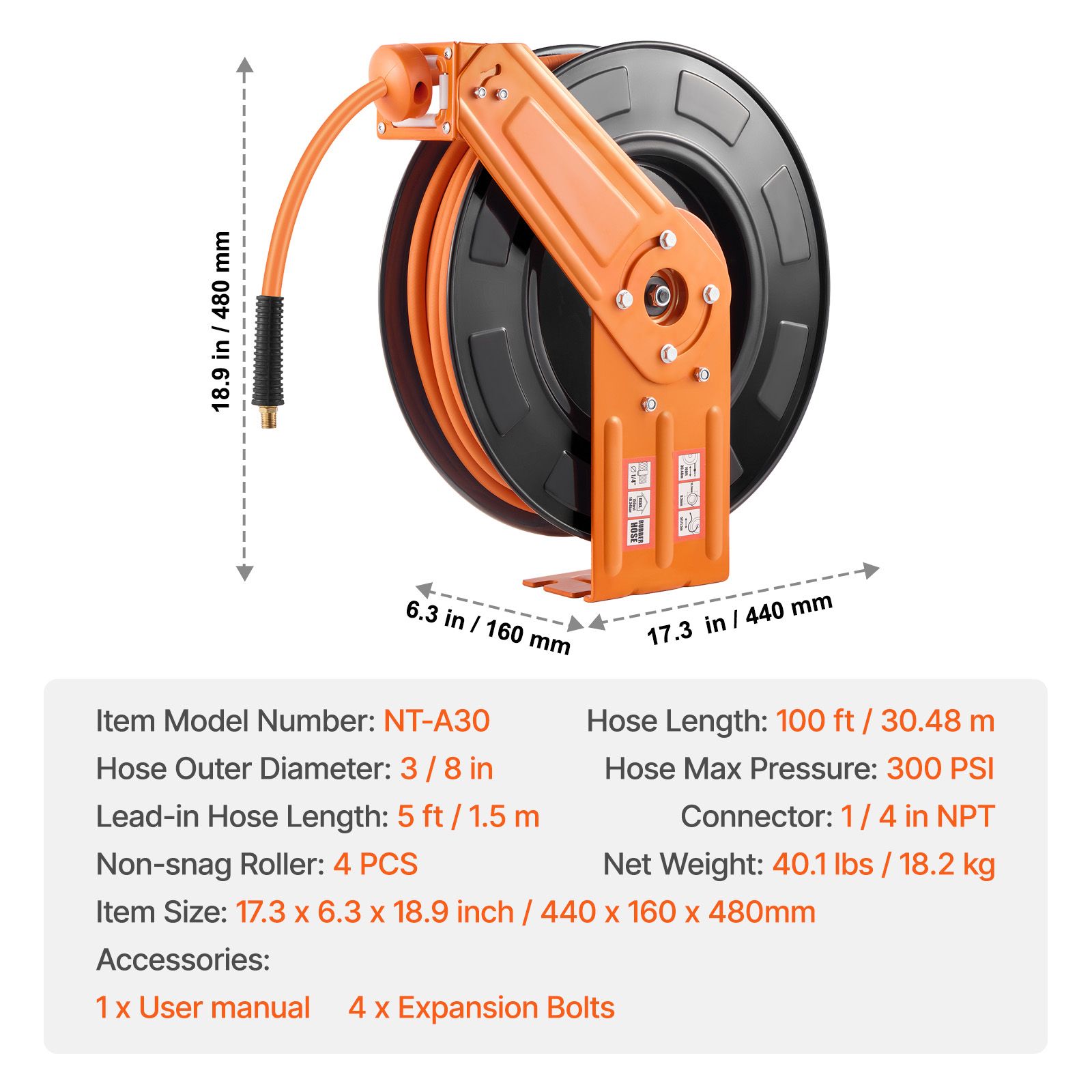 Enrouleur de tuyau d'air rétra - Air Compressor 300Psi Heavy Duty avis et prix