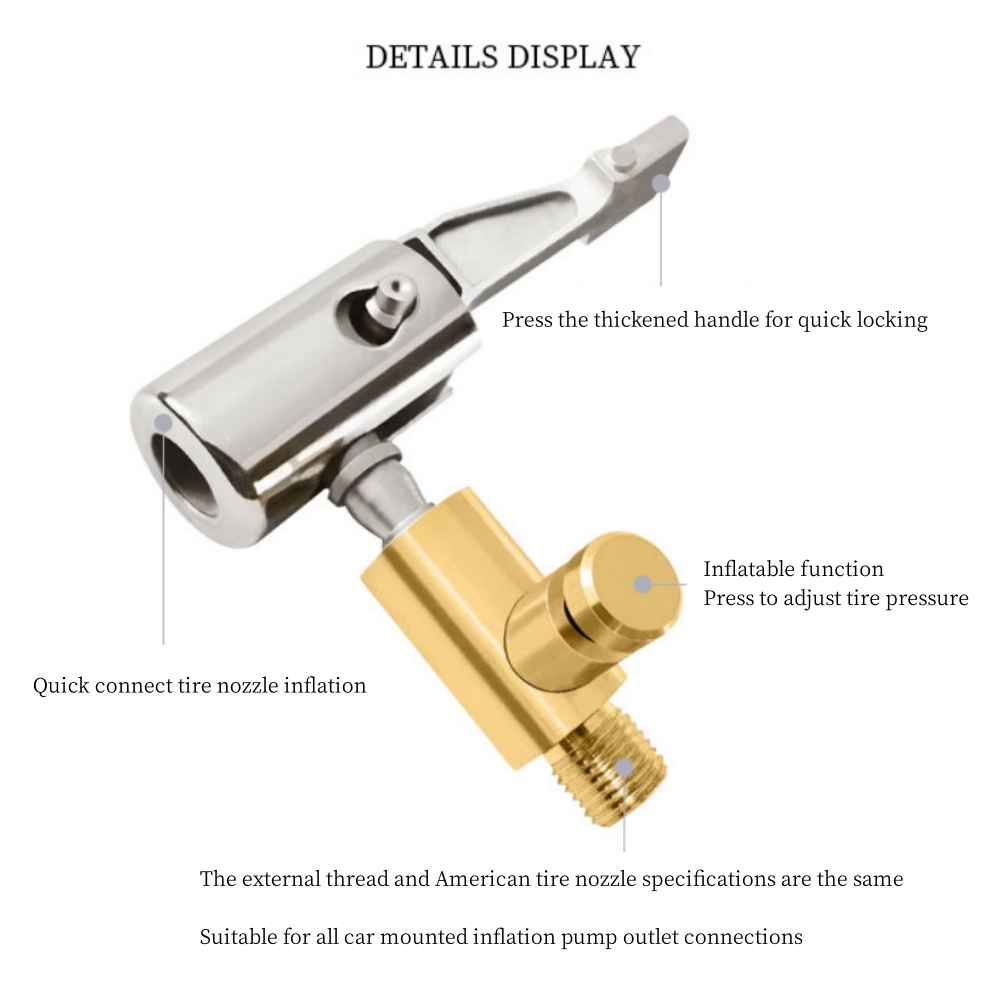 Pince de buse de pneu de voitu - Tire Inflator Nozzle Kit avis et prix
