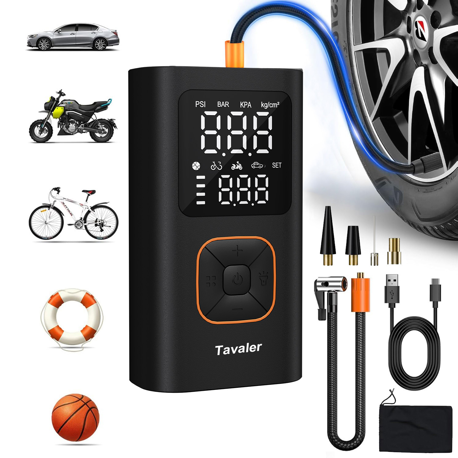 Compresseur d'air électrique p - Portable Air Compressor 12V Digital avis et prix