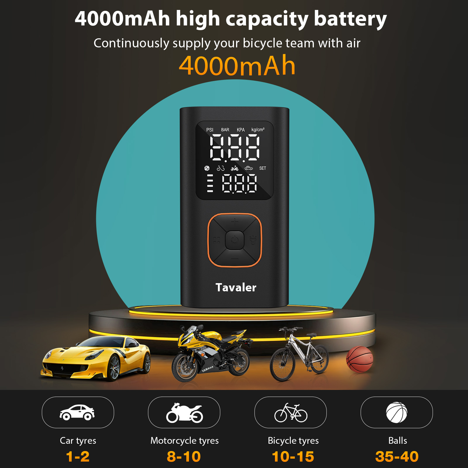 Compresseur d'air électrique p - Portable Air Compressor 12V Digital avis et prix