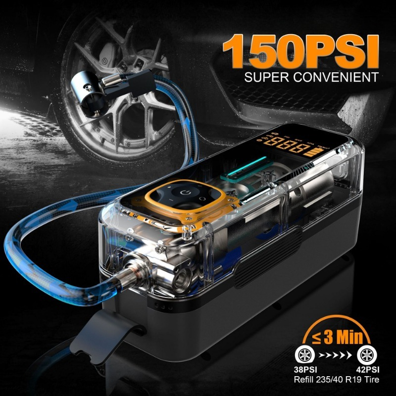 Gonfleur de pneus numérique 12 - Portable Air Compressor 12V Digital avis et prix