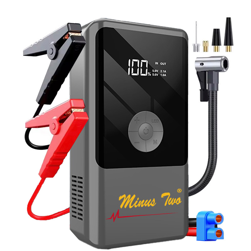 Démarreur de voiture portable  - Portable Air Compressor Jump Starter Combo avis et prix