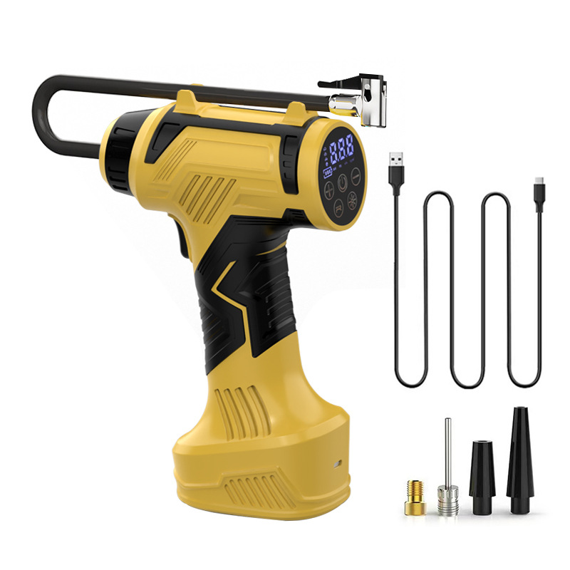 Pompe à air jaune sans fil pou - Cordless Air Pump 20V Battery avis et prix