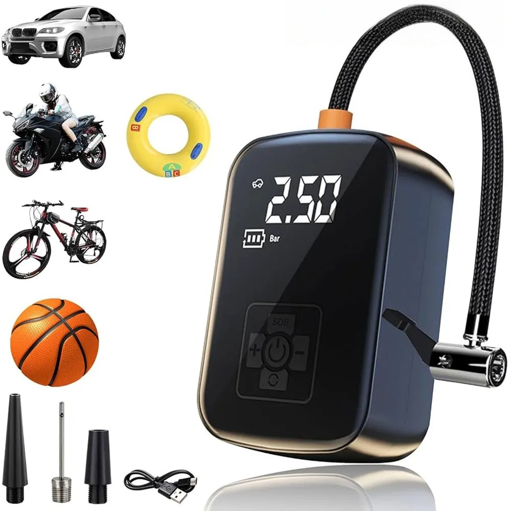Compresseur d'air portable éle - Cordless Tire Inflator 150Psi avis et prix