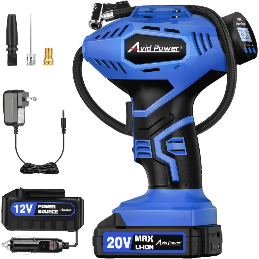 Gonfleur de pneus sans fil, co - Cordless Air Pump 20V Battery avis et prix